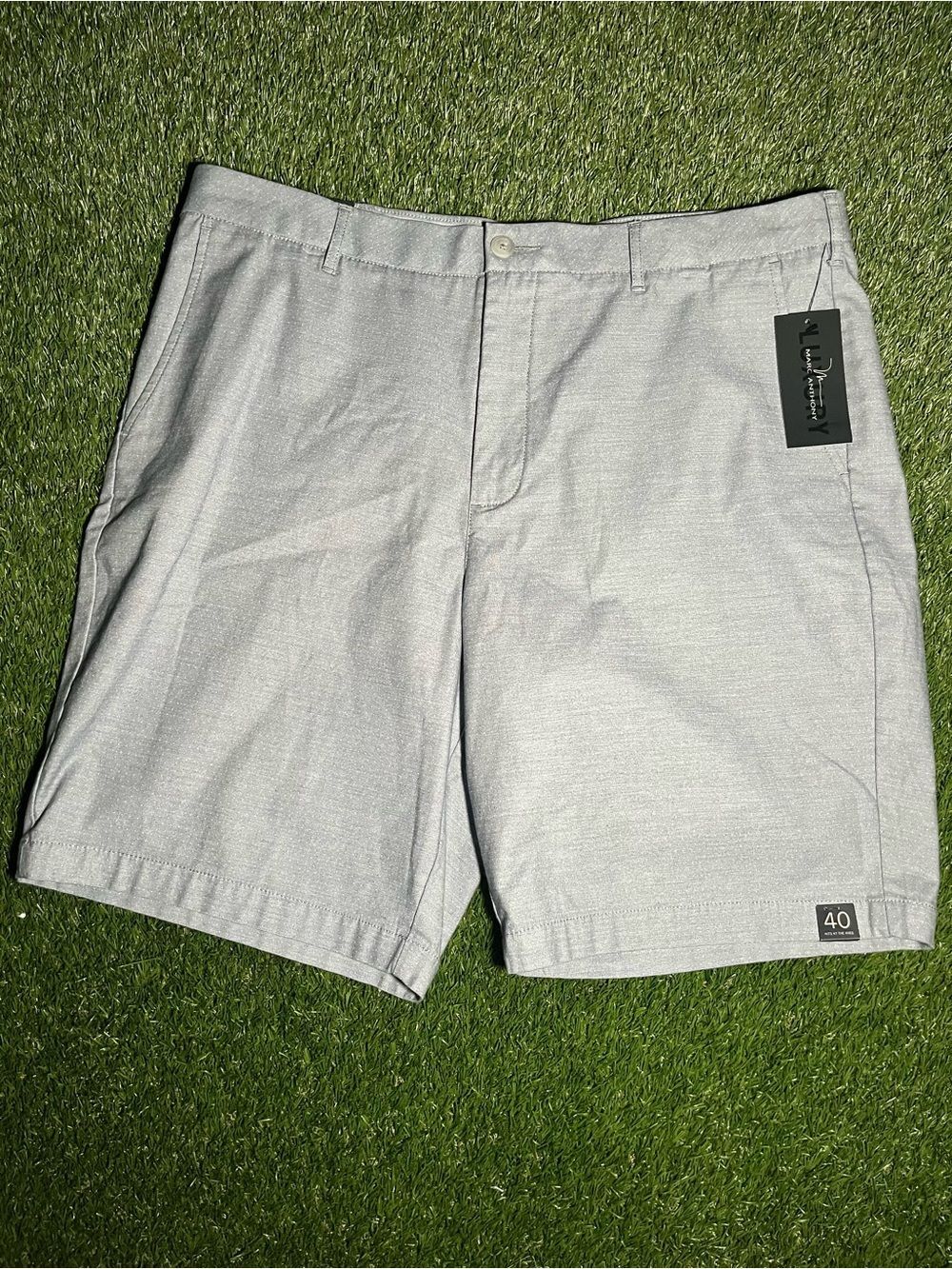 Men's Marc Anthony Light Gray Performance Shorts - Size 40 NWT